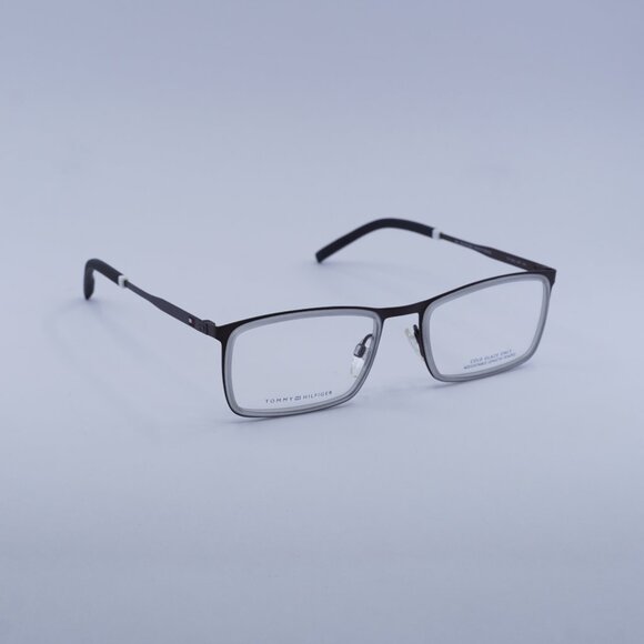 Tommy Hilfiger TH 1844 04VF 00 Eyeglasses Grey/Brown 55mm Rectangle Frame - Picture 1 of 12